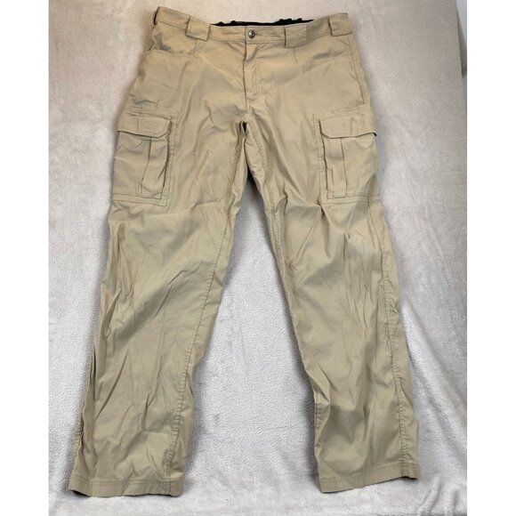 Duluth Trading Co Mens Cargo Pants XL Khaki Flat Front Straight Outdoors Hiking - Picture 9 of 10
